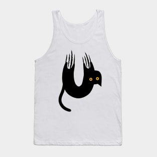 upside down black cat Tank Top